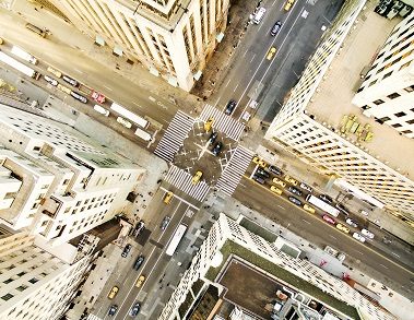 Aerial view of fifth avenue